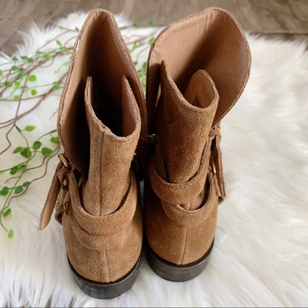 NEW | UGG Kelby Leather Suede Ankle Bootie Boots Brown Size 5.5